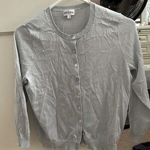 Silver Brora cardigan silver sparkle